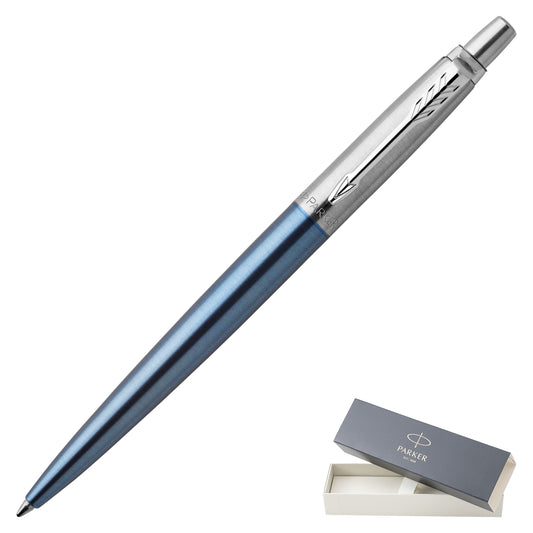 Parker Jotter Waterloo Blue Chrome Trim Ballpoint Pen