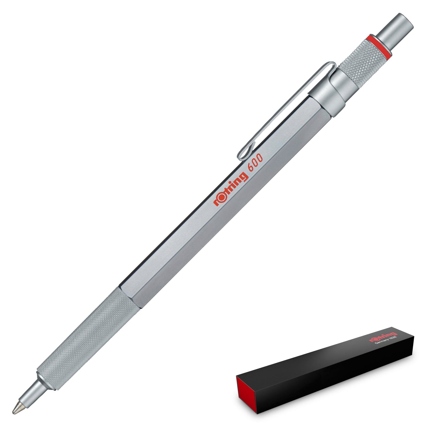 Rotring 600 Silver Ballpoint Pen