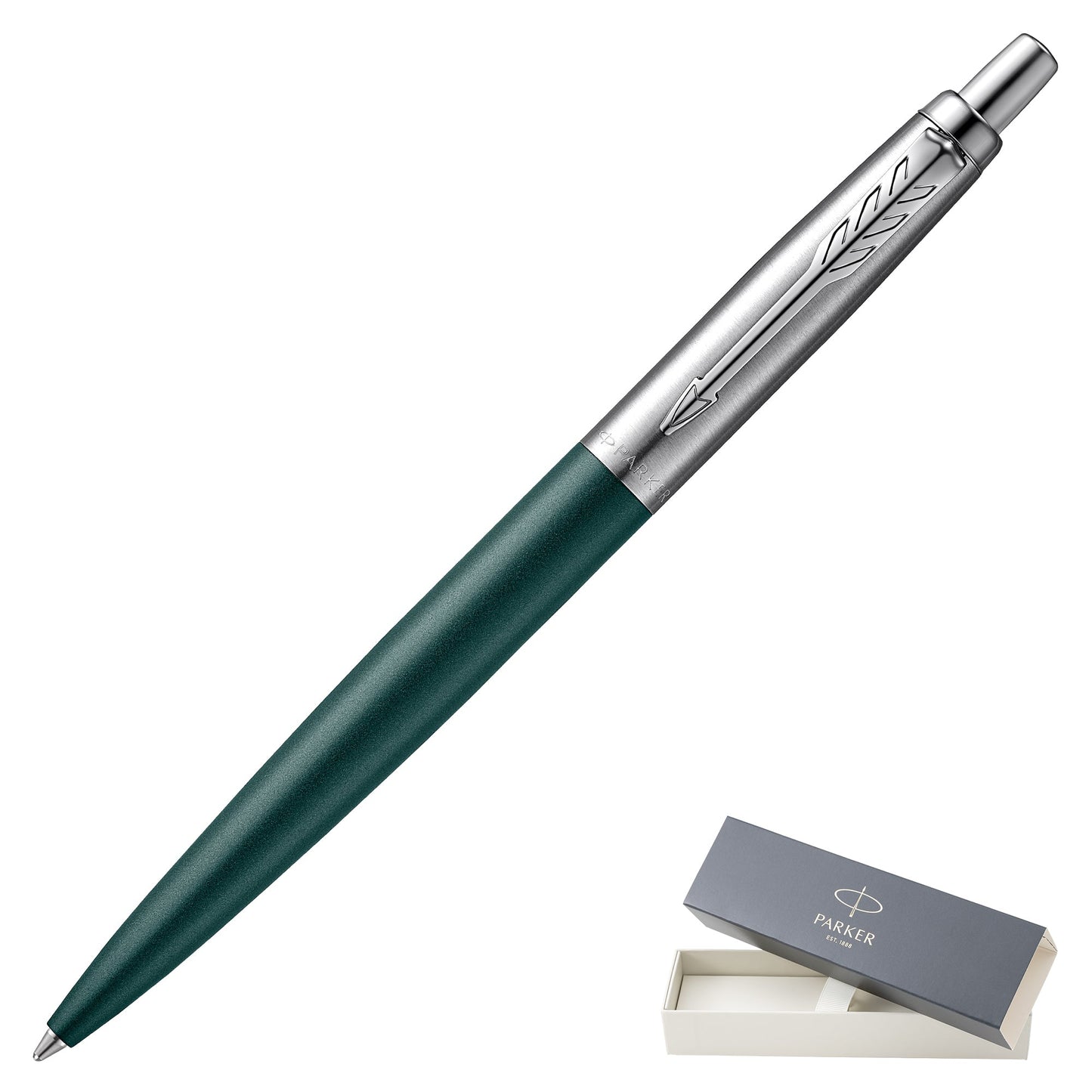Parker Jotter XL Monochrome Green Chrome Trim Ballpoint Pen