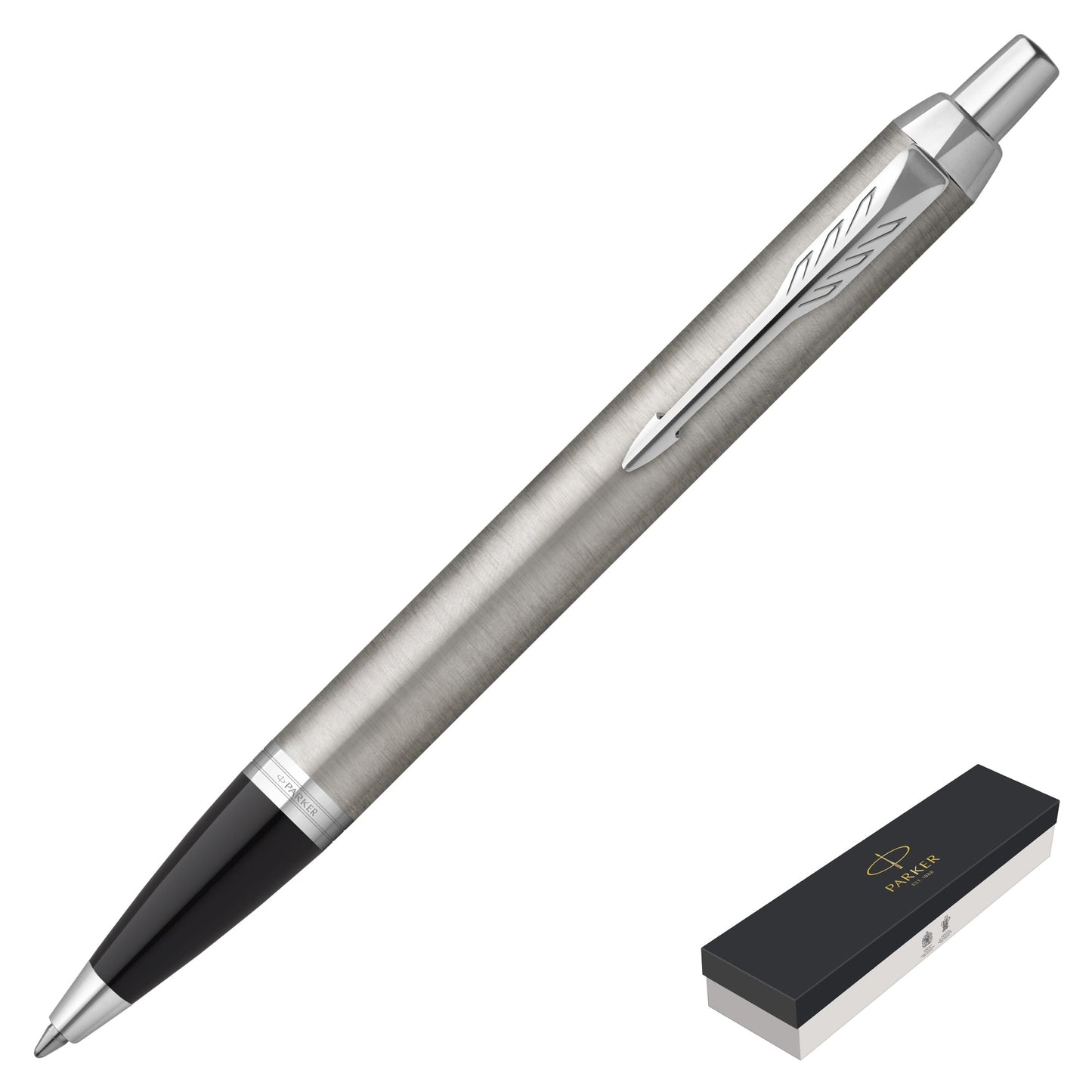 Parker IM Stainless Steel Chrome Trim Ballpoint Pen