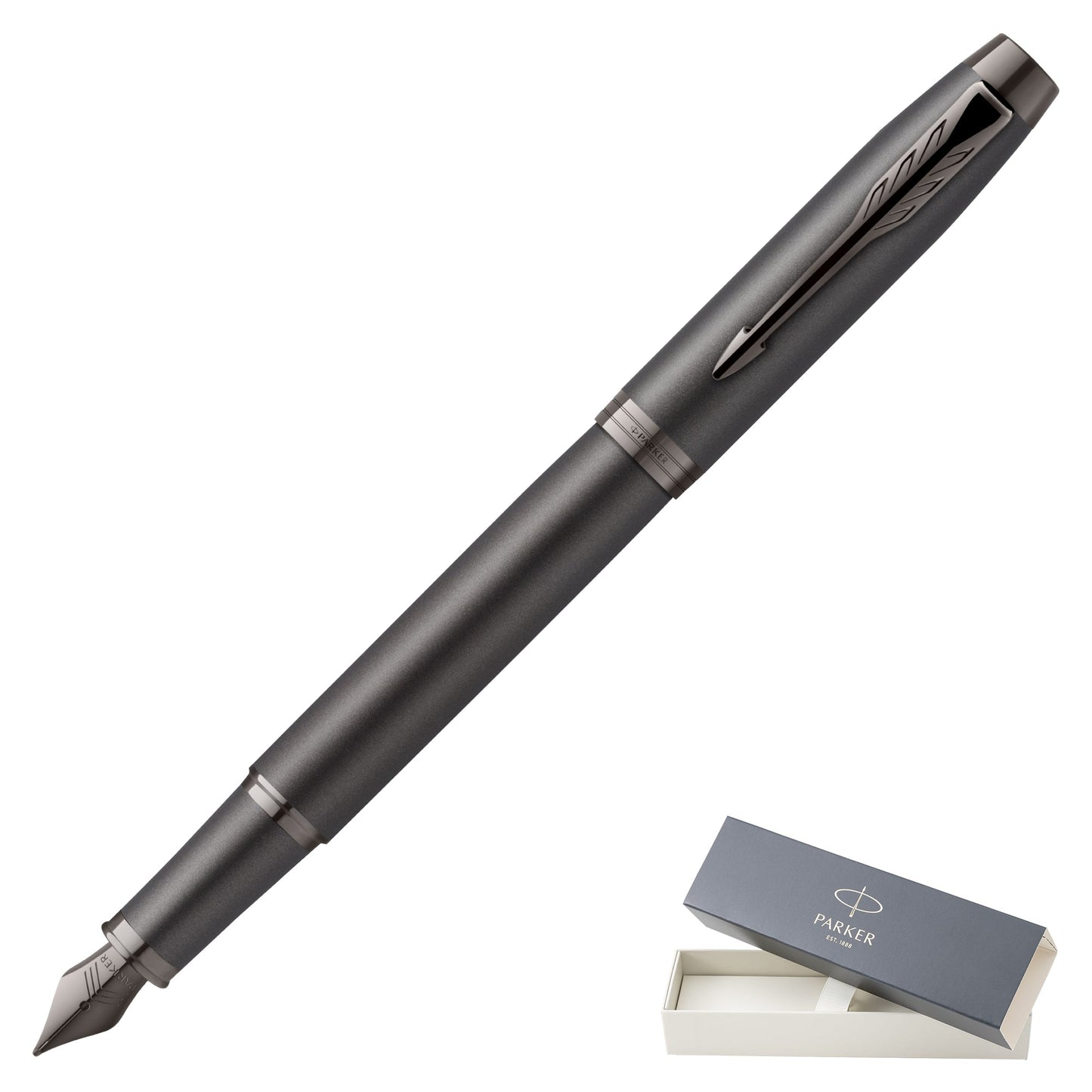 Parker IM Monochrome Titanium Fountain Pen Medium Nib