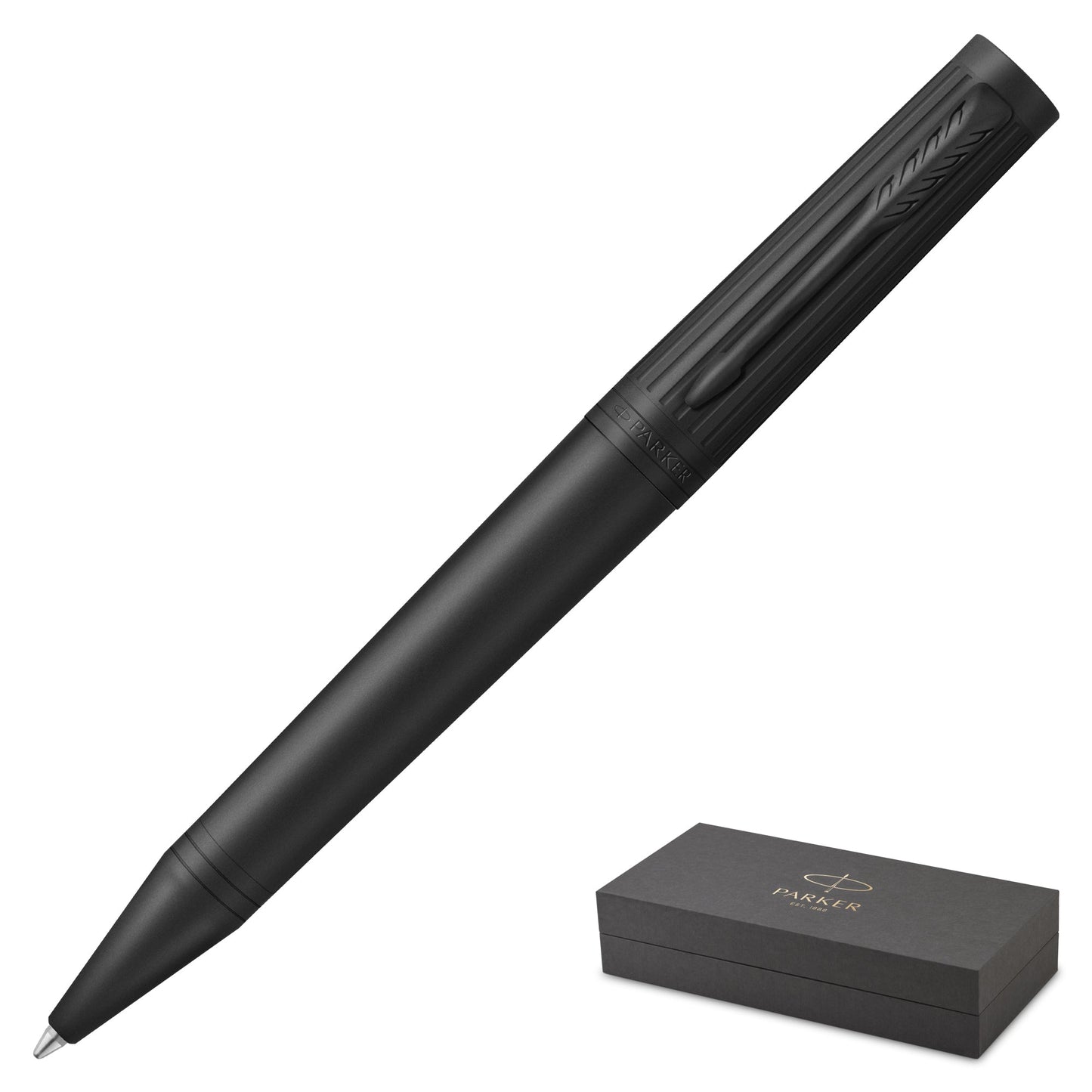 Parker Ingenuity Black Rubber Trim Ballpoint Pen