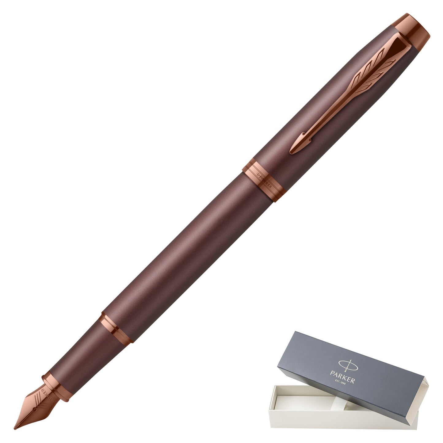 Parker IM Monochrome Burgundy Fountain Pen Fine Nib