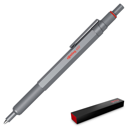 Rotring 600 Silver Gel Pen 0.55 Point