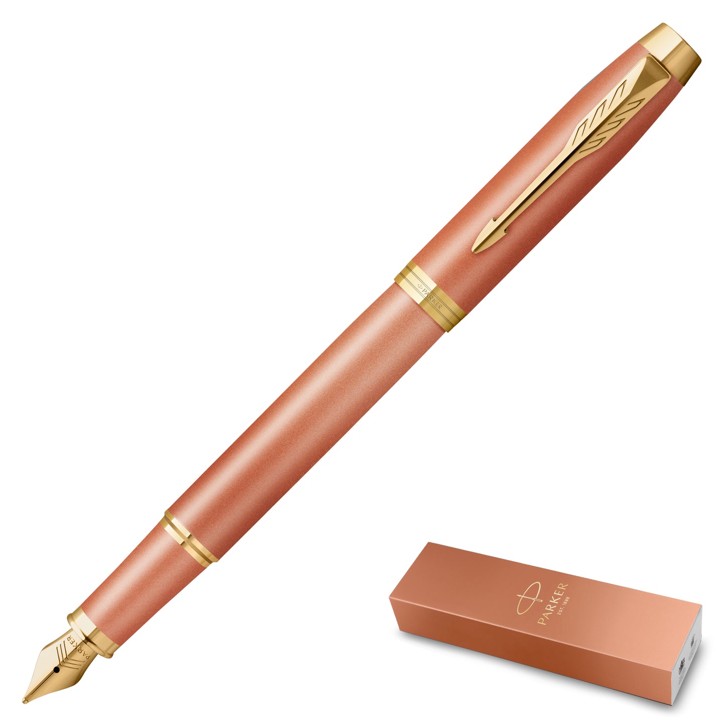 Parker IM Writing Rituals Fountain Pen Fine Nib - Uplifting Orange Gradient with Gold Trim