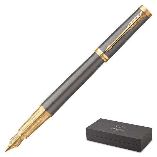 Parker Ingenuity Grey Core GT Fountain Pen Medium Nib