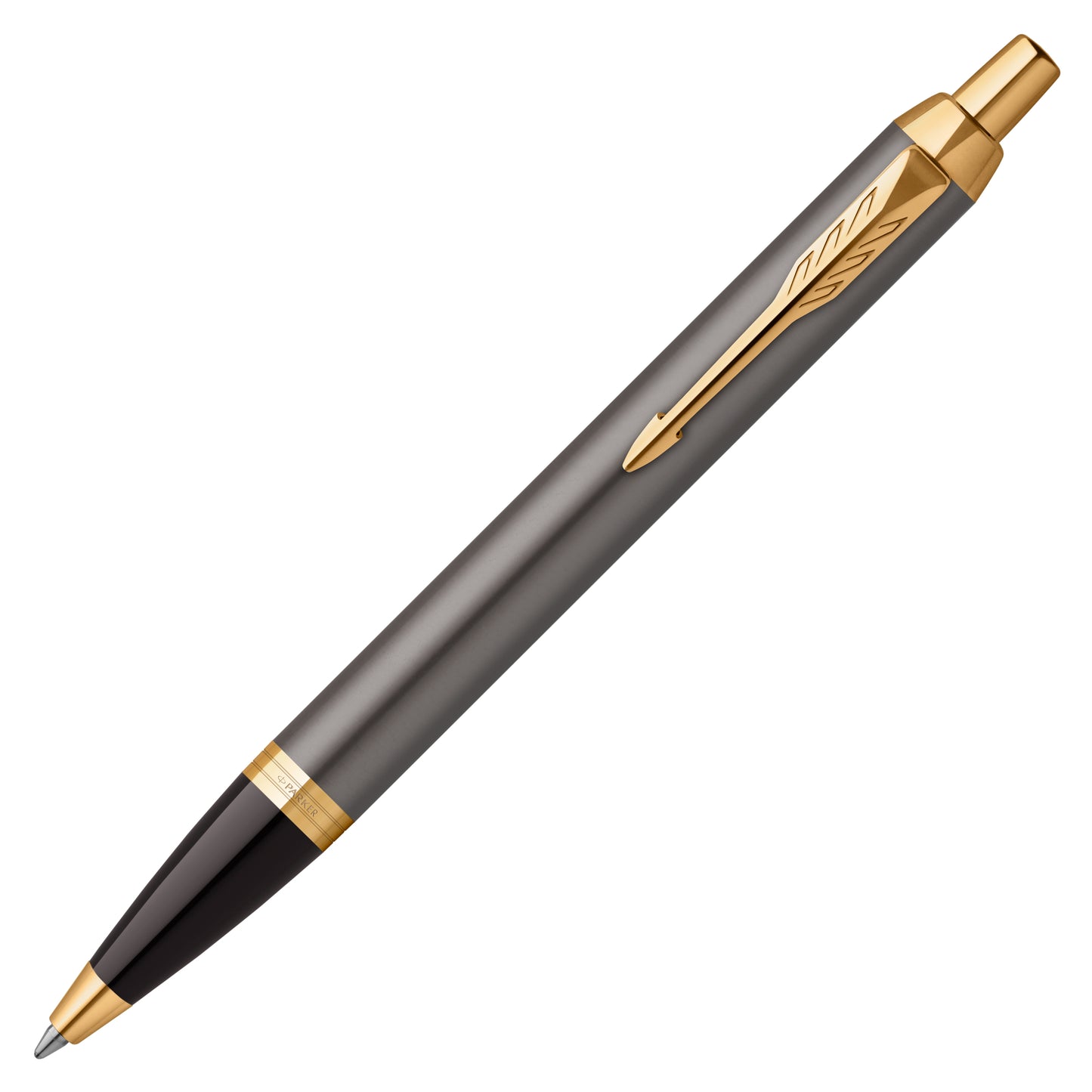 Parker IM Grey Lacquer with Gold Trim Ballpoint Pen