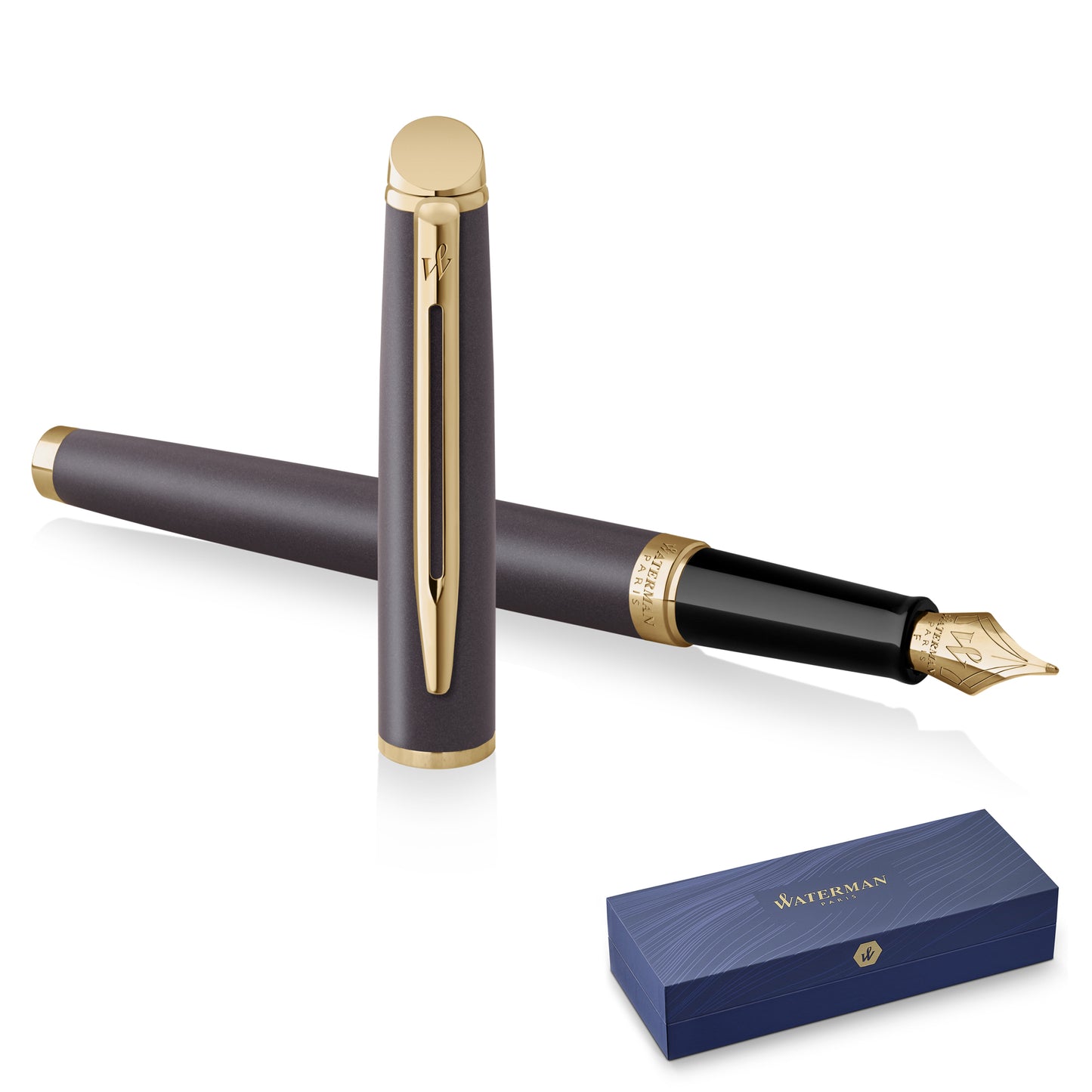 Waterman Hémisphère Lava Black GT Fountain Pen Fine Nib