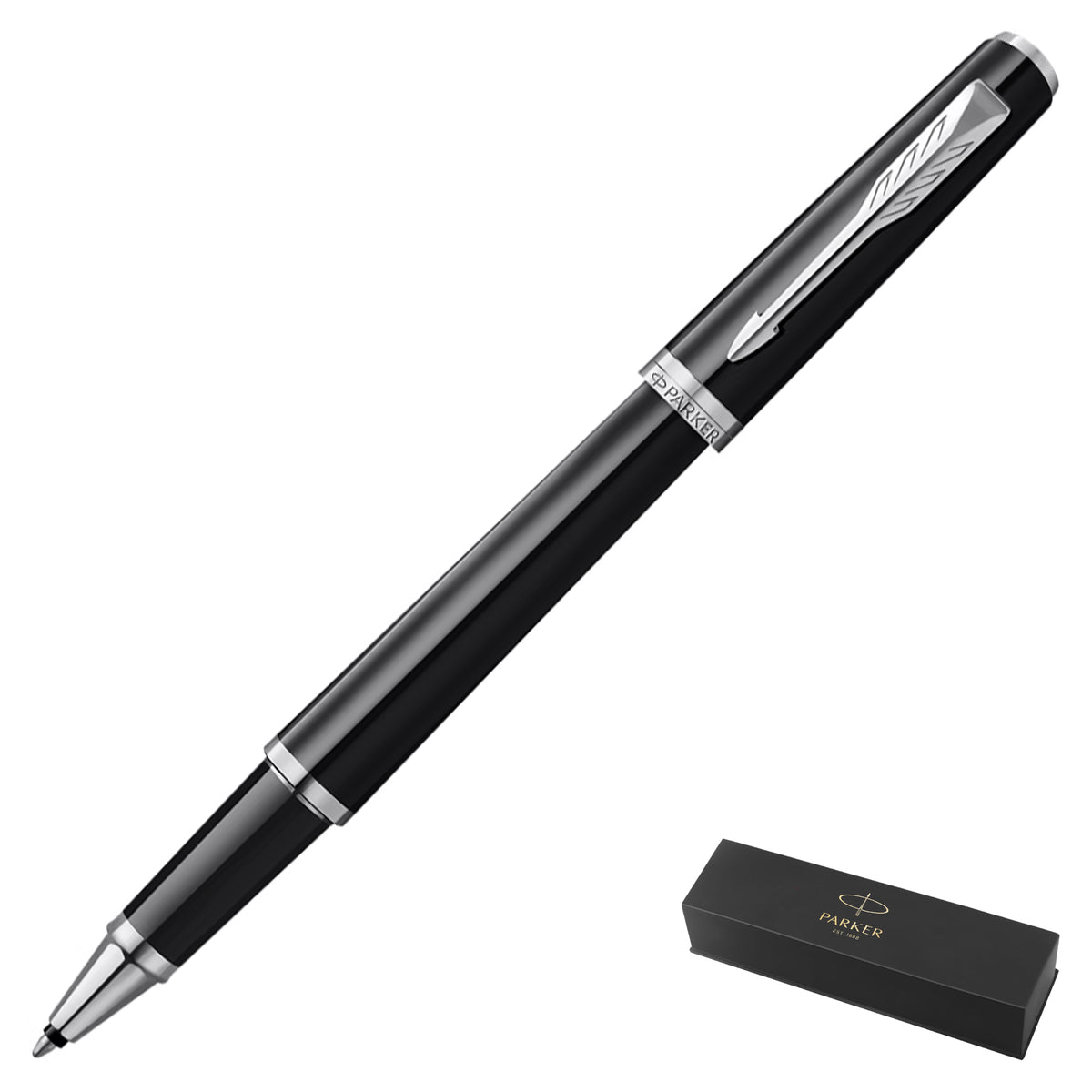 Parker Meridian Core Rollerball Pen – Black Lacquer with Chrome Trim