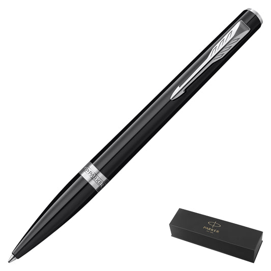 Parker Meridian Core Ballpoint Pen – Black Lacquer with Chrome Trim