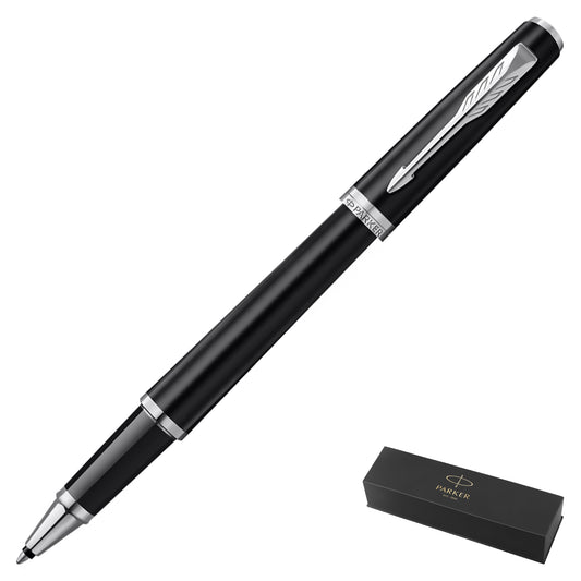 Parker Meridian Core Rollerball Pen – Matte Black Lacquer with Chrome Trim