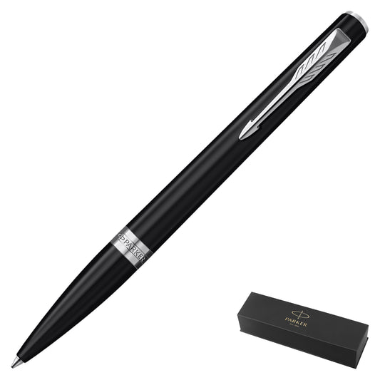 Parker Meridian Core Ballpoint Pen – Matte Black Lacquer with Chrome Trim