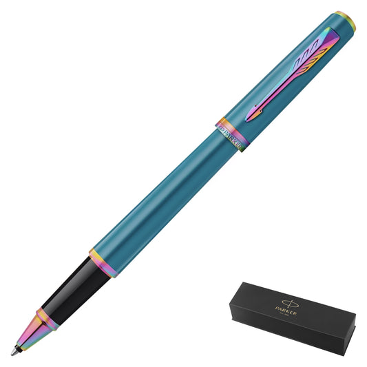 Parker Meridian Core Rollerball Pen – Teal Lacquer with Rainbow Trim