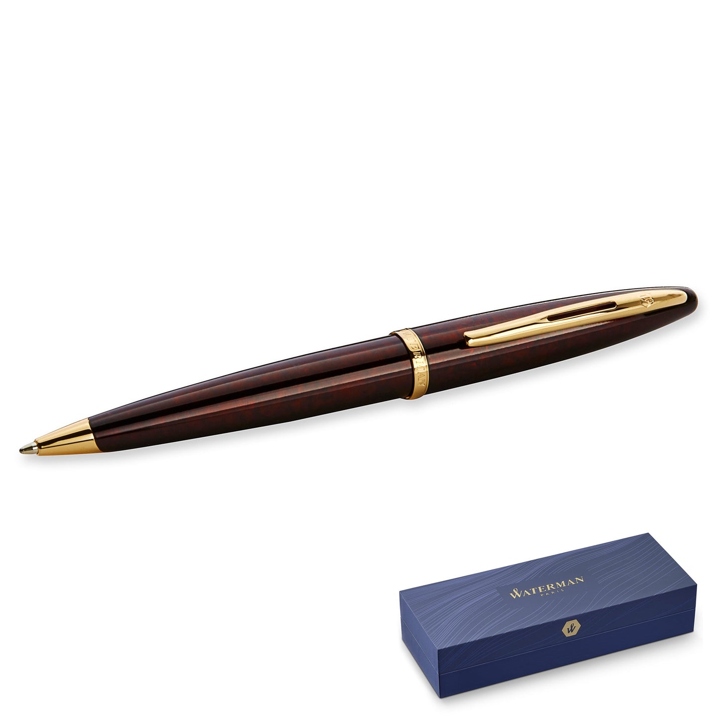 Waterman Carène Amber Gold Trim Ballpoint Pen